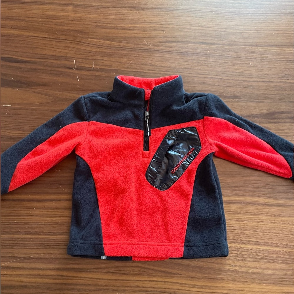 Red and Black Fleece Obermeyer Jacket